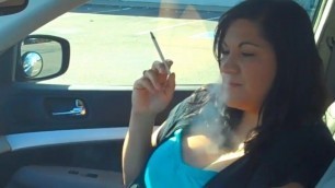 woman smoking in car 1