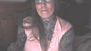 # Thick, tattooed, busty babe with big natural boobs