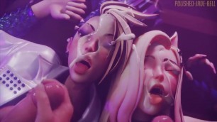 Jacking Of On The KDA Sluts Until They Get A Big Facial