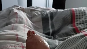 Morning Handjob with Cum in Condom