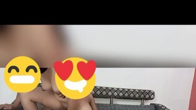 Hot girlfriend First time sex with me on sofa