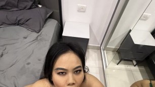 Asian girl Thai wants all her holes filled by BWC