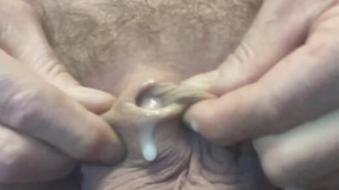 Micropenis, pre-cum jack off