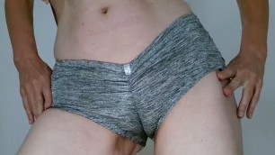 Big panties or small shorts twerking for you toy inside