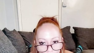 Sloppy POV blowjob, sicked his big dick, he jizzed in my mouth and face